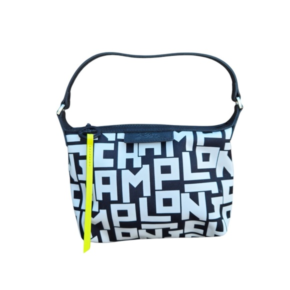 NWOT Longchamp XS Le Pliage LPG Shoulder Bag Black/ White - Picture 2 of 7